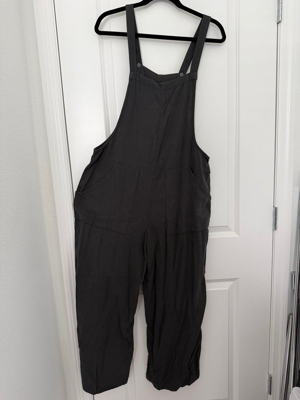 NEW Billabong Dark Gray Overalls Romper Size Large Surfer Surf Chick Beach Babe